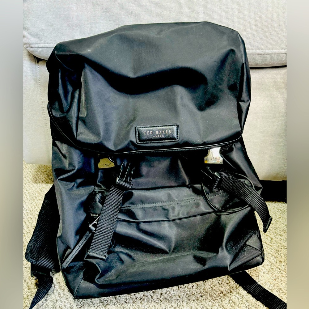Ted Baker Black Nylon Backpack!